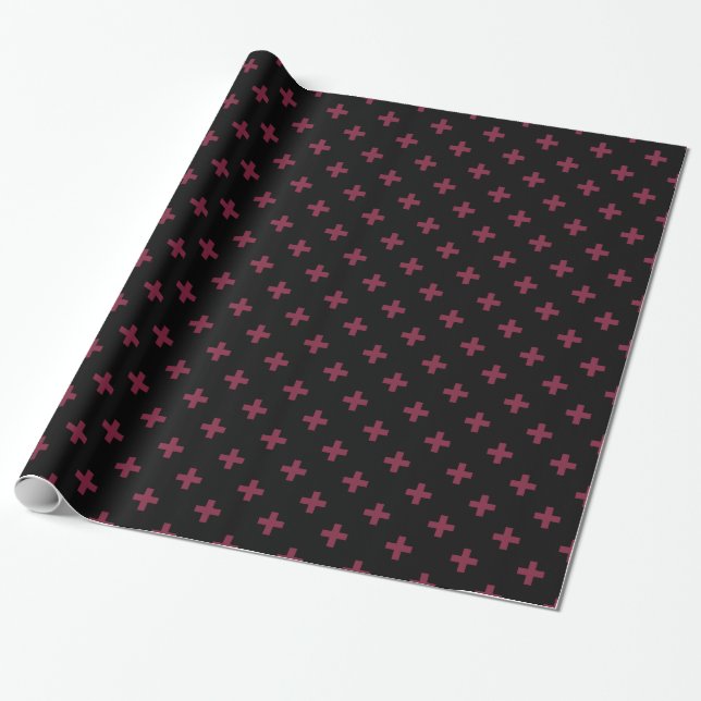 Papel De Presente A poca de amora cruza a preto (Desenrolado)