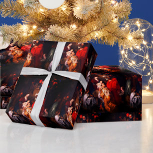 Papel De Presente A Primeira Vintage de Natal