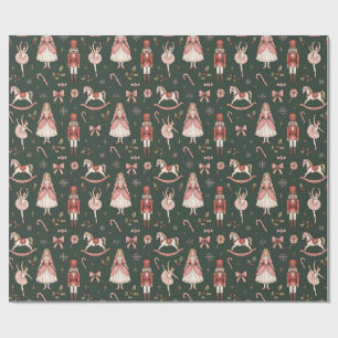 Papel De Presente A quebra-nozes Ballet Elegante de Natal