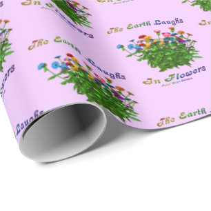 Papel De Presente A Terra Ria Flores Citação Inspiracional