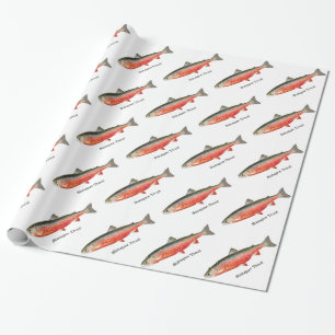 Papel De Presente A truta de Sunapee pesca o teste padrão