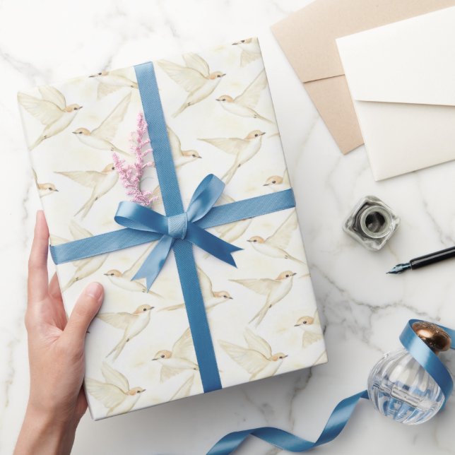 Papel De Presente A vida dos pássaros românticos não passa de um son (Presentear)