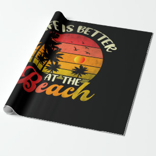 Papel De Presente A Vida É Melhor Nas Férias Do Verão Na Praia