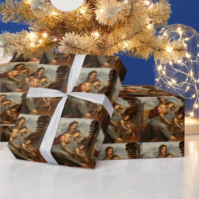 Papel De Presente A Virgem e o Menino Santa Ana Leonardo da Vinci (Feriados)