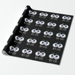 Papel De Presente Aay Eye Funny AI Pun Fundo Escuro Engraçado