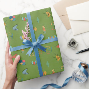 Papel De Presente Abacate Texturizado Estilo Moderno de Meados do Sé