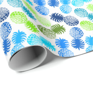 Papel De Presente Abacaxi tropical havaiano de Momona