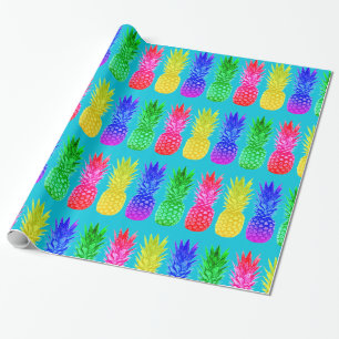 Papel De Presente Abacaxis brilhantes