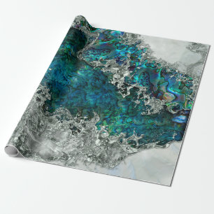 Papel De Presente Abalone Shell Pearl e Prata 2