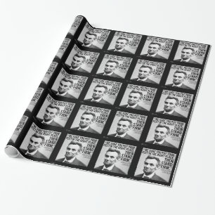 Papel De Presente Abe Lincoln & Citação "Permaneça Firme"