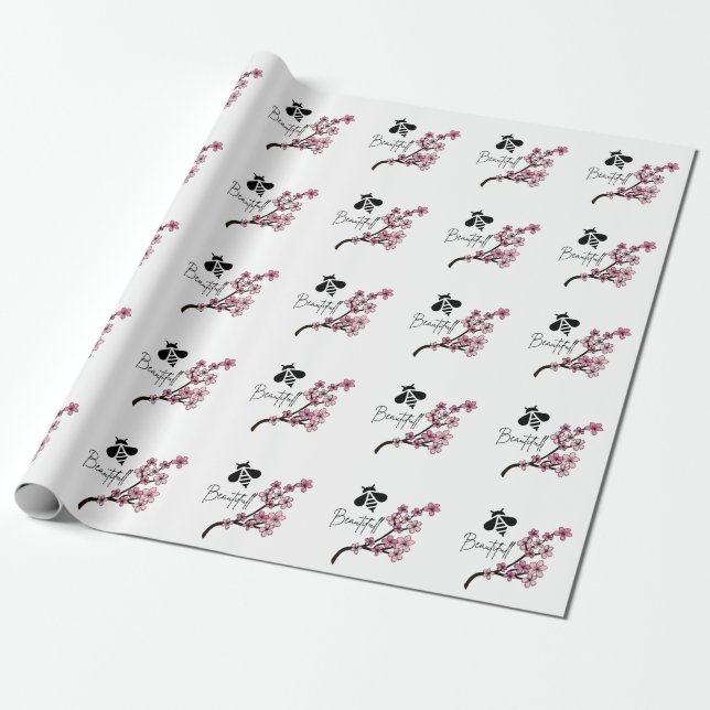 Papel De Presente abelha bela (Desenrolado)