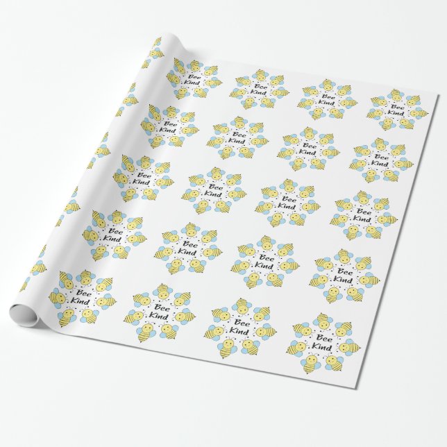 Papel De Presente Abelhas De Cerveja (Desenrolado)