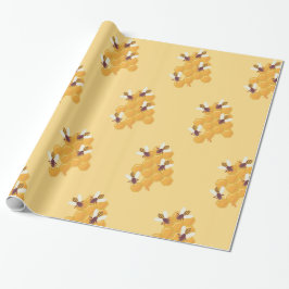 Papel De Presente Abelhas de mel e Design de mel