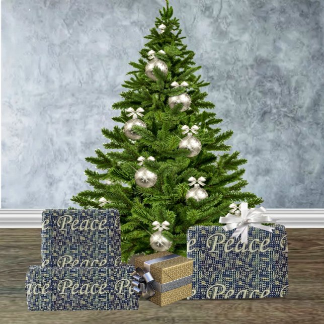 Papel De Presente Abes de Paz (Peace Abounds in this elegant-looking wrapping paper, which perfectly sets the Christmas mood!)