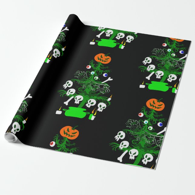Papel De Presente abóbora-de-bico-de-natal (Desenrolado)