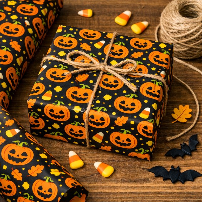 Papel De Presente Abóbora de Halloween (Criador carregado)
