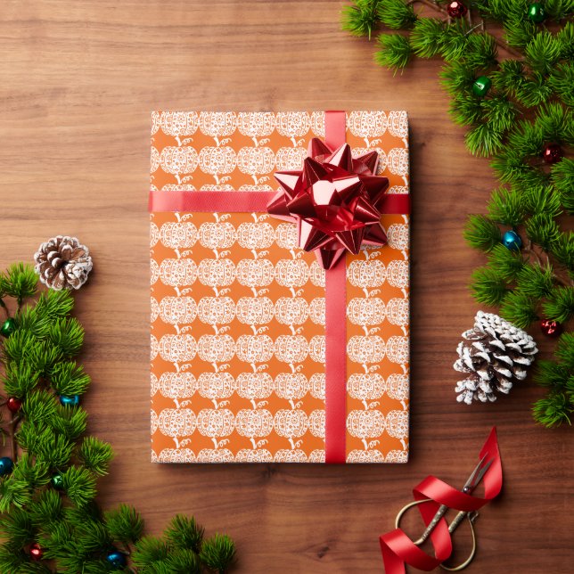 Papel De Presente Abóbora de Halloween, Halloween Divertido, Festa d (Presente de Natal)