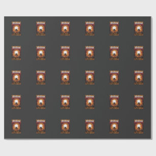 Papel De Presente Abóbora de Halloween Noturna Chapéu Alto Morcegos 