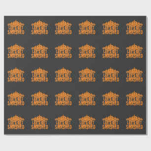 Papel De Presente Abóbora de Halloween Vamos Esmagar