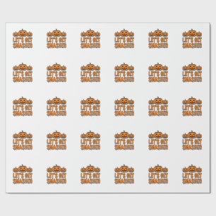 Papel De Presente Abóbora Divertida de Halloween Vamos nos Esmagar