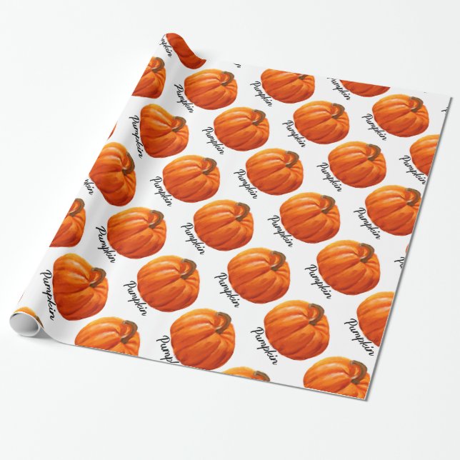 Papel De Presente Abóbora Halloween (Desenrolado)