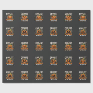 Papel De Presente Abóbora Mais Legal do Design de Halloween do Remen