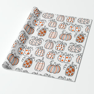 Papel De Presente Abóbora Minimalista Moderna – Laranja Abstrato