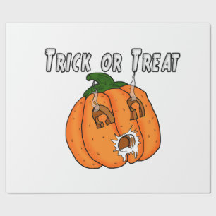 Papel De Presente Abóbora presente engraçado safado trote Halloween