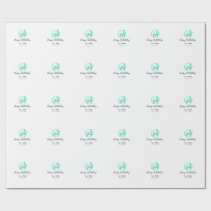 Papel De Presente Abóbora verde outono 211 cinza pastel