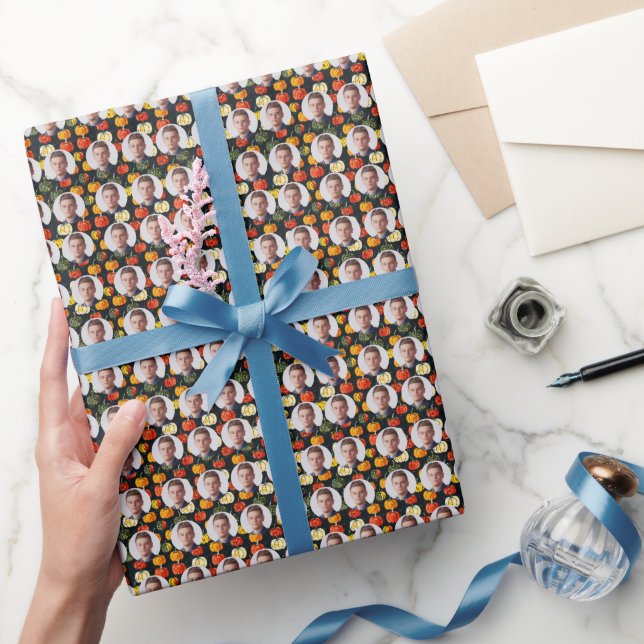 Papel De Presente Abóboras com Desenhos Personalizados (Presentear)