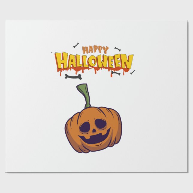 Papel De Presente Abóboras de Halloween (Aberto)