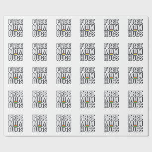 Papel De Presente Abraços de Mãe Grátis Orgulho Coração Camiseta Vin