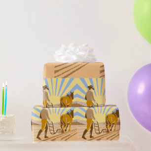 Papel De Presente Abrindo Um Campo