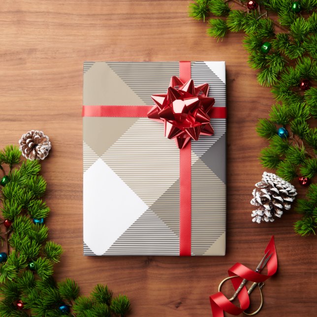 Papel De Presente Abstração Geométrica Quadrada 2 (Presente de Natal)