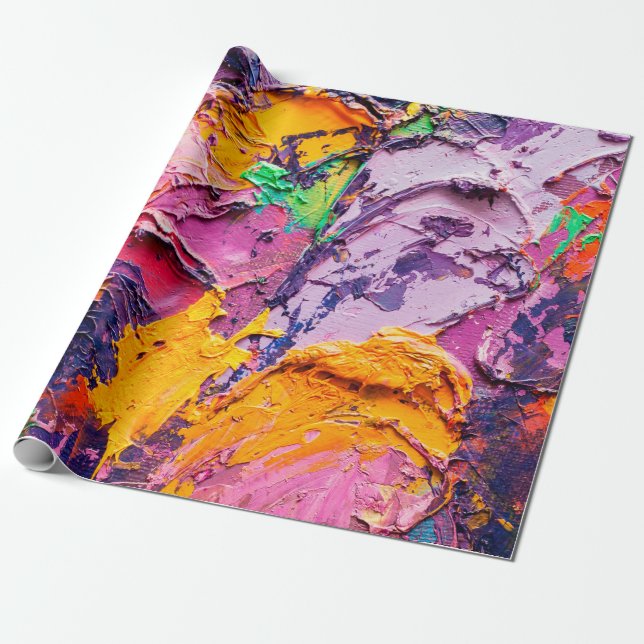Papel De Presente Abstract art background. Oil painting on canvas. M (Desenrolado)