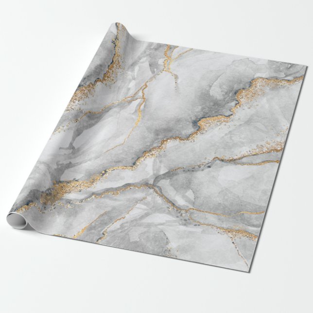 Papel De Presente abstract background, creative texture of white mar (Desenrolado)