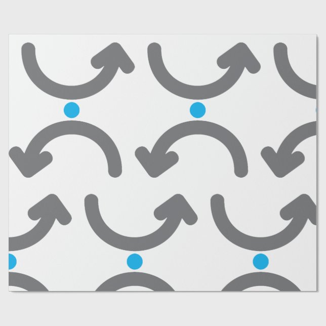 Papel De Presente Abstract Curved Arrows Exchange Symbolic Flow (Aberto)