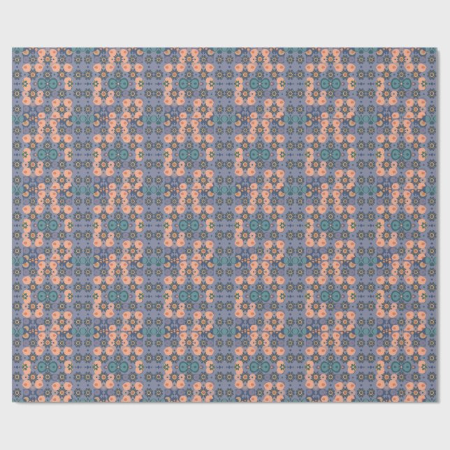 Papel De Presente Abstract Dream Wave – Vibrant Surreal Flow (Aberto)