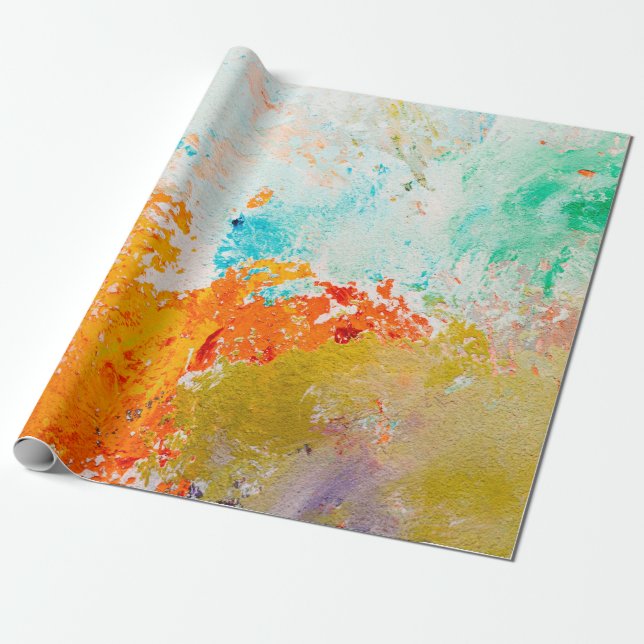 Papel De Presente abstract oil paint texture on canvas, backgroundba (Desenrolado)