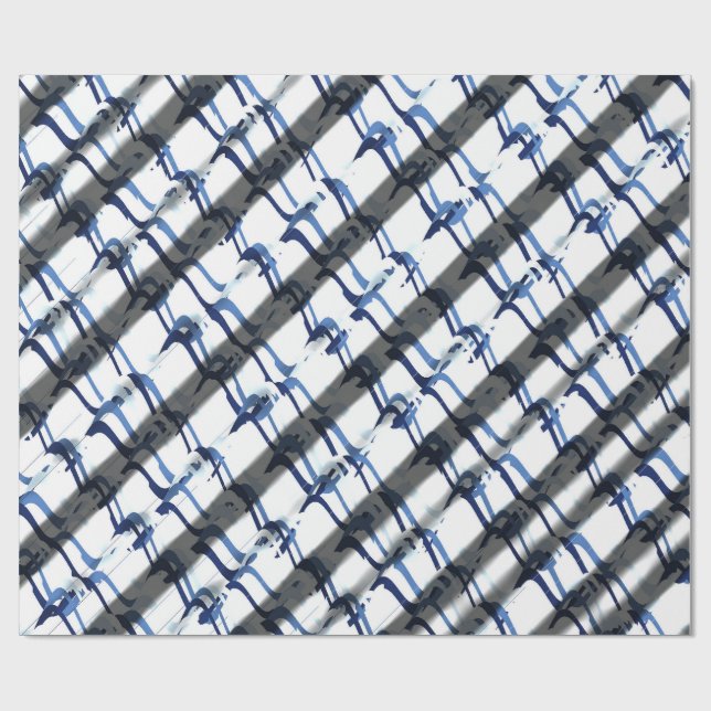Papel De Presente Abstract OpArt 3d Pattern  (Aberto)