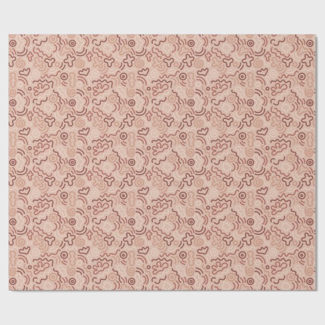 Papel De Presente Abstract Party Doodle Pattern (Aberto)