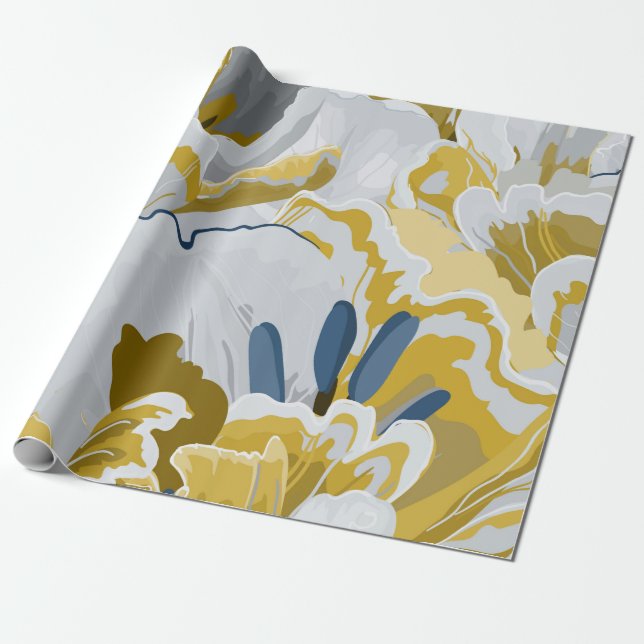 Papel De Presente Abstract seamless pattern. Light grey,  yellow,  g (Desenrolado)
