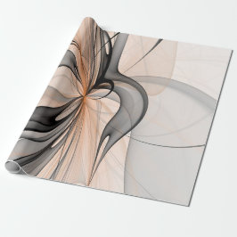 Papel De Presente Abstrato Anthracite Cinza Siena Moderna Arte Fract