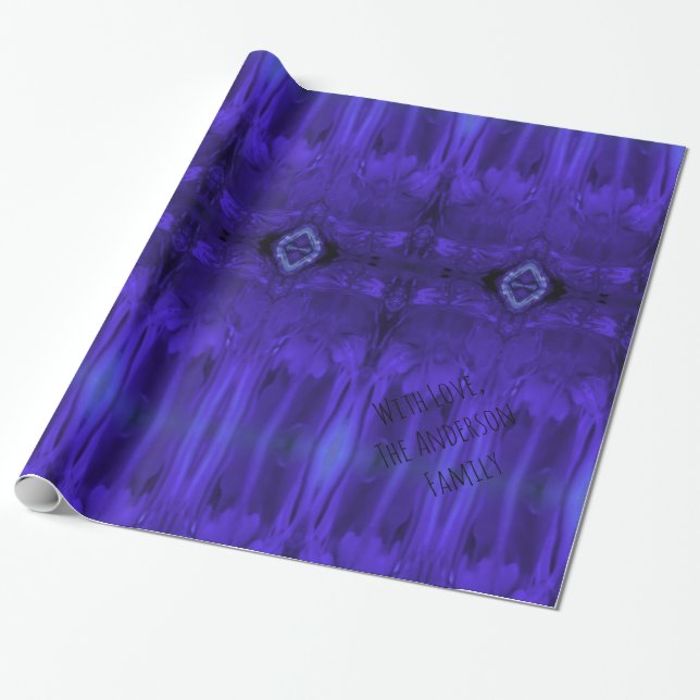 Papel De Presente Abstrato Art Purple Paint (Desenrolado)