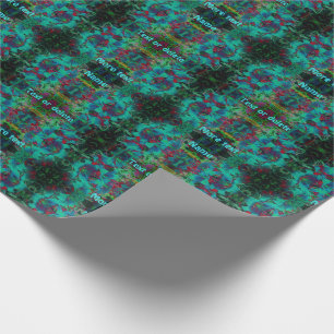 Papel De Presente Abstrato Blue Lily Flowers Raindroits Personalizad