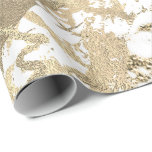 Papel De Presente Abstrato Branco Foxier Dourado Marble Shiny Metáli<br><div class="desc">Minimalismo e elegância de acordo com as tendências reais da decoração interior. Para muitos glamares de luxo,  florenceK design</div>
