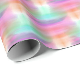 Papel De Presente Abstrato Brilhante Neon Rainbow Colorful Girly
