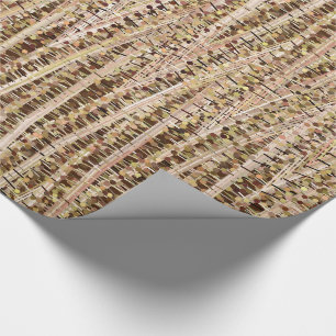 Papel De Presente Abstrato, Castanho e bege, em Stripes e pontos