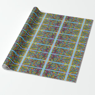 Papel De Presente abstrato com aspecto de vidro colorido