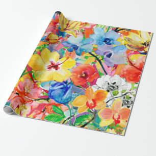 Papel De Presente Abstrato d aquarela pintada manualmente com m